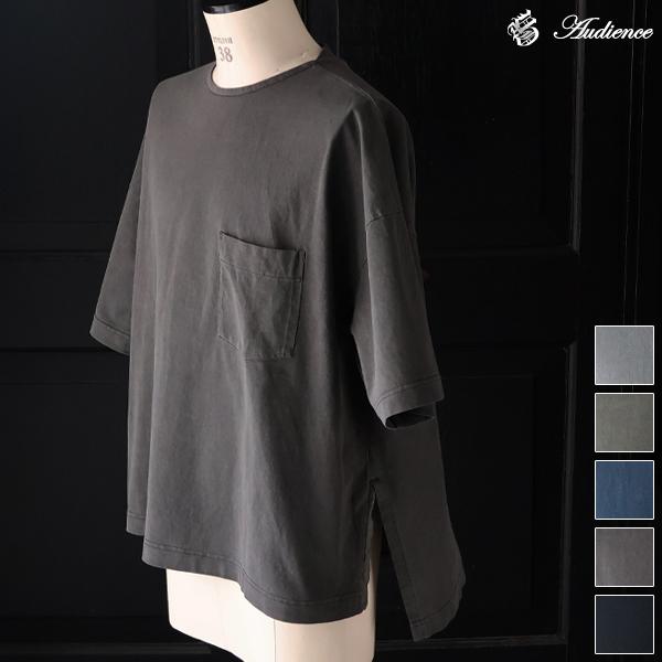 オーディエンス Audience ビッグ Tシャツ  ピグメント 米綿 USAコットン 胸ポケ付き ...