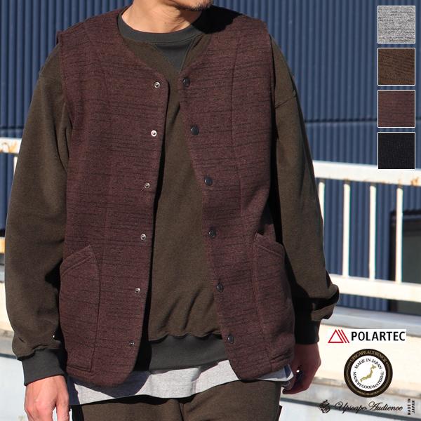 オーディエンス Audience セーターライク フリース スナップベスト POLARTEC The...