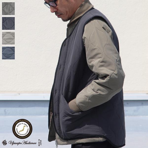 オーディエンス Audience ウェーブキルト Vネック ベスト Teflon 耐水撥水コットンタ...