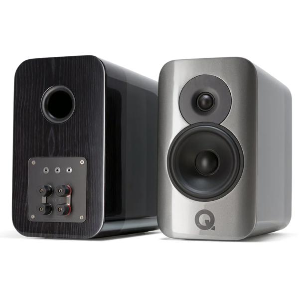 Q Acoustics - Q CONCEPT 300/グロスシルバー &amp; エボニー（ペア）専用スタ...