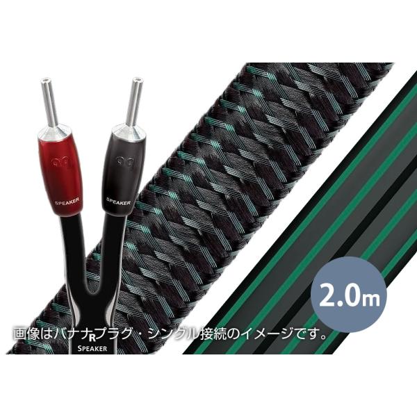 audioquest - RKT88.2/2M/B（ROCKET88.21・スピーカーケーブル・2....