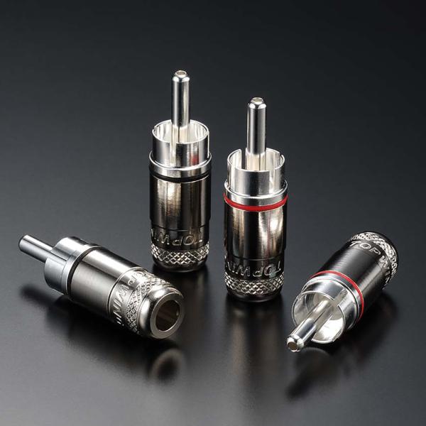 TOP WING - Root RCA Plug/2ペア入（TW-RRP-2PI）銀メッキ・中空コン...
