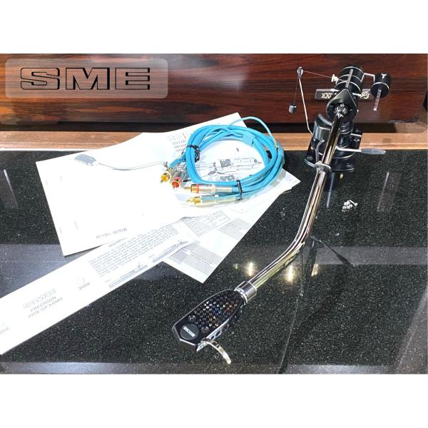 トーンアーム SME 3012-R Pro ロング 純正シェル/サブウエイト/純正ケーブル等付属 リ...