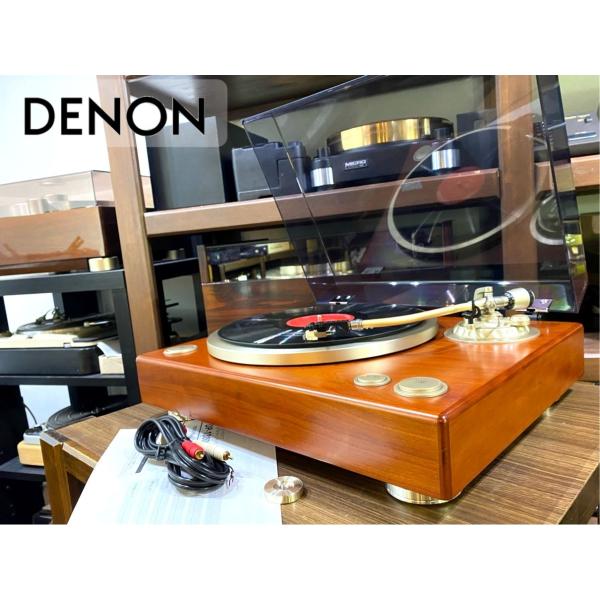 レコードプレーヤー DENON DP-1300MKII  純正シェル/純正ケーブル/カートリッジ等付...