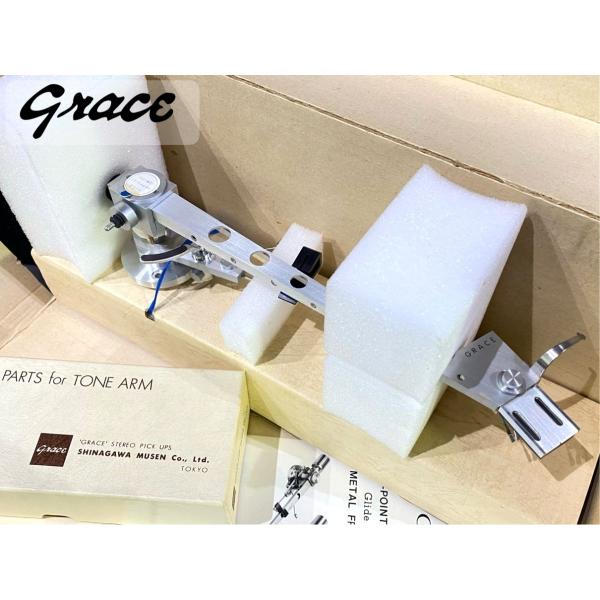 未使用品 トーンアーム GRACE G-704 メタルフレーム HP-1 純正シェル/純正ケーブル/...