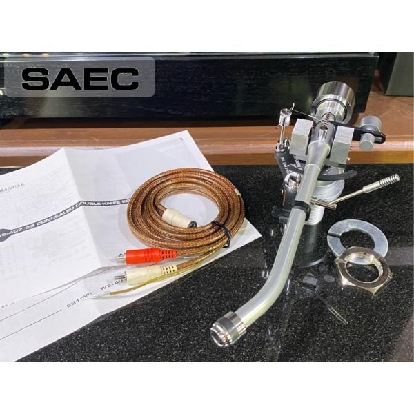 トーンアーム SAEC WE-407/23 CX-5006Aケーブル等付属 リフターオイル補充済み ...