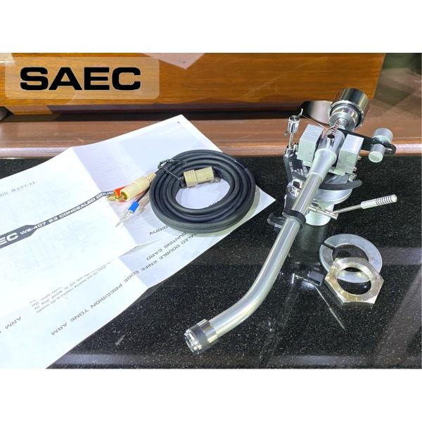トーンアーム SAEC WE-407/23 W-7M 中量級ウエイト仕様 SAECケーブル等付属 リ...