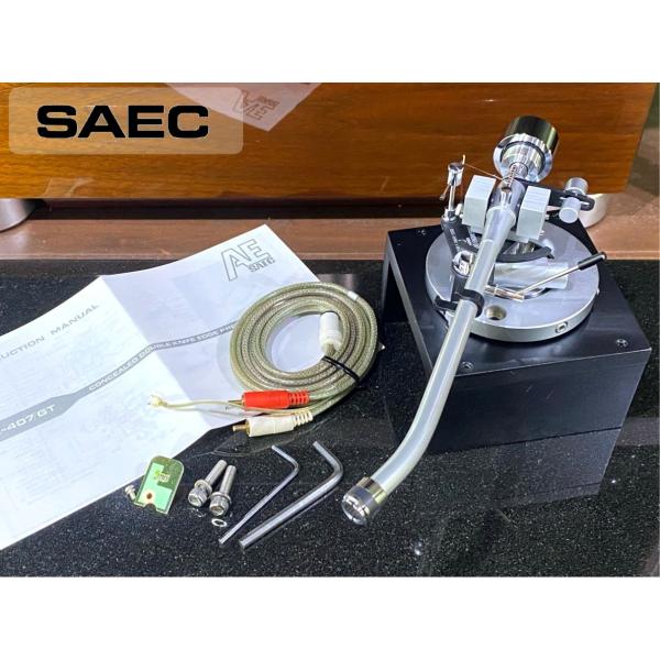 トーンアーム SAEC WE-407/GT SAECケーブル等付属 リフターオイル補充済み Audi...