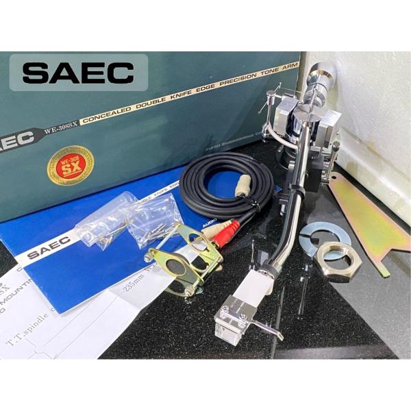 トーンアーム SAEC WE-308SX ULS-3X/ケーブル/元箱等付属品フルセット リフターオ...