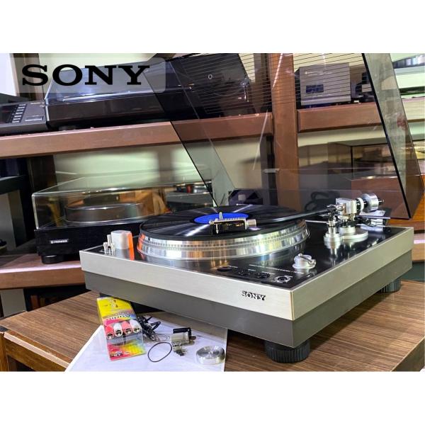 レコードプレーヤー SONY PS-8750 オートリフトアップ 純正シェル/新品RCAケーブル等付...