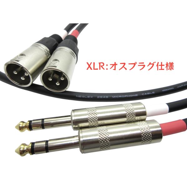 XLR-TRSフォンケーブル 2本1セット | ケーブル：MOGAMI モガミ 2549 | プラグ...