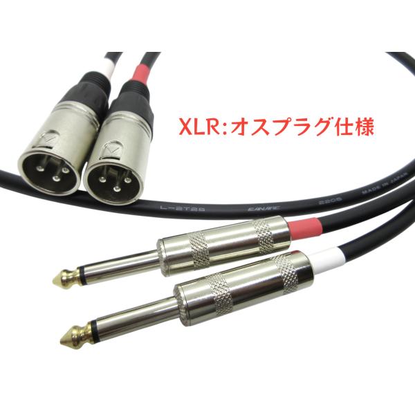 XLR-TSフォンケーブル 2本1セット | ケーブル：CANARE カナレ L-2T2S | プラ...