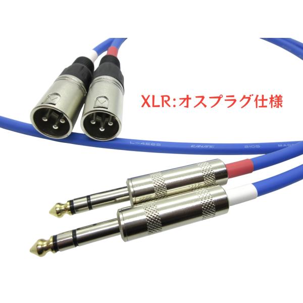XLR-TRSフォンケーブル 2本1セット | ケーブル：CANARE カナレ L-4E6S | プ...