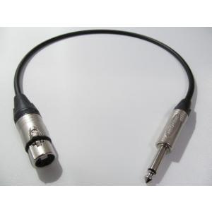 XLR-TSフォンケーブル 1本 | ケーブル：タツタ電線(旧立井電線) T-4E6S | プラグ：...