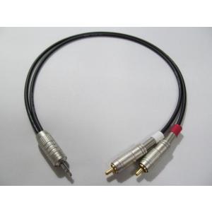 立井電線 SOFTEC MIC CORD ステレオミニ-RCA Yケーブル 1セット 1.0m