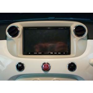 heyco専用　フィアット500　FIAT 純正ナビ F500-04BK-CAN】FIAT 500 8インチナビ取付キット（ブラック）純正5