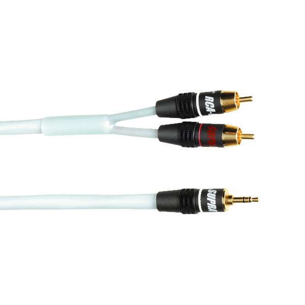 SUPRA　BiLine MP-2.0m（2本1組）　高音質ステレオミニ-RCAオーディオケーブル　...