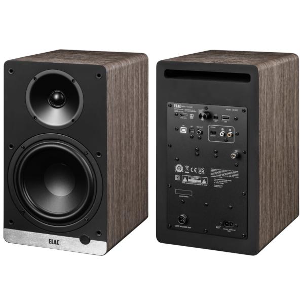 ELAC　DEBUT-CONNEX-DCB61WN（ウォールナット・2本1組）　アクティブ・スピーカ...