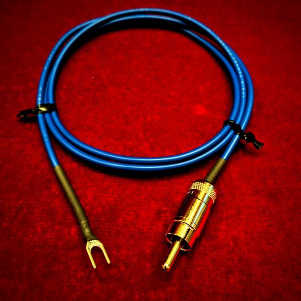 でんき堂オリジナル　DSQ-BGW/0.8m/RCA（Yラグ内径4mm・片側RCA仕様）　アース線　...