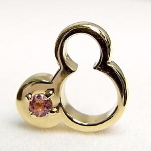 正規品 大好きなディズニーキャラクターといつも一緒に ディズニー誕生石入りベビーリング イエロー