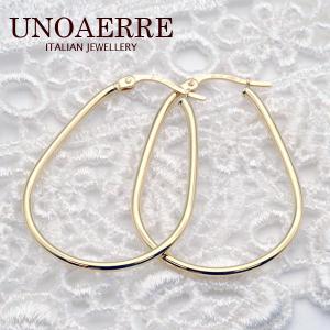 UNOAERRE（ウノアエレ） 750刻印 フープピアス ゴールド レディース