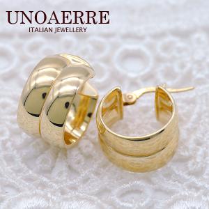 UNOAERRE（ウノアエレ） UNOAERRE K18イエローゴールド フープピアス