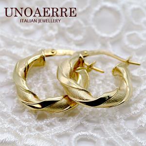 UNOAERRE（ウノアエレ） UNOAERRE K18イエローゴールド デザインフープ