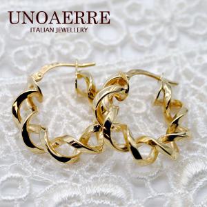 UNOAERRE（ウノアエレ） UNOAERRE K18イエローゴールド フープピアス