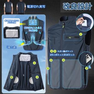 空調ベスト ファン付きベスト 空調作業服 空調...の詳細画像2