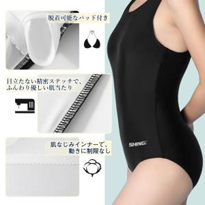 競泳水着 水着 レディース ジム 体型カバー ...の詳細画像4