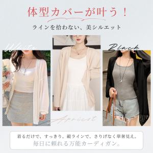 カーディガン UVカット 薄手 ラメ シアー ...の詳細画像2
