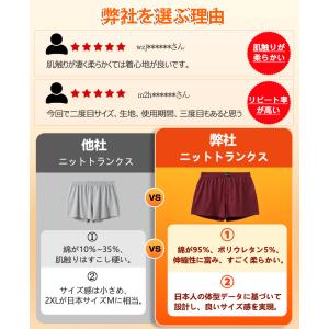 トランクス メンズ ニットトランクス 95%綿...の詳細画像3