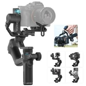 FeiyuTech SCORP Mini 2 [Official] Gimbal Stabilizer with 3 axis, All in One Gimbal for Mirrorless Cameras,Smartphone,Action Cameras,Built-in AI Tracke｜aurinkousa