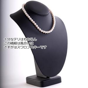 スワロフスキーパールネックレス 8mm ホワイ...の詳細画像2