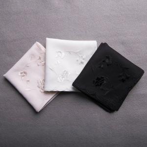 フォーマルハンカチ コーナー刺繍カーネーション 花嫁