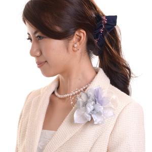 コサージュ 日本製サテンパール芙蓉291 結婚...の詳細画像1
