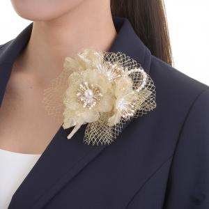 ポピーブーケコサージュ 日本製 結婚式 パール...の詳細画像3