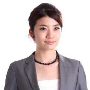 8mm天然ジェットネックレス&イヤリングorピ...の詳細画像1
