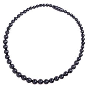 JJ 【黒鼈甲】丸玉ネックレス 黒甲 真黒 極上品 61g 新品108粒 JCCショップ限定セット】大丸松坂屋法人外商事業部 8mm珠漆黒ジェット