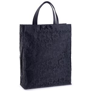 aurora 縦型ダイヤ柄リボンフォーマルサブバッグ A4対応マチ付日本製