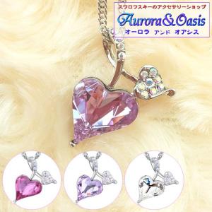 ネックレス レディース スワロフスキー キューブ バタフライ 蝶 カラー