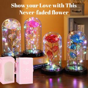 母の日 バラ 造花 枯れない花 誕生日 結婚記念日 バレンタイ プレゼント 薔薇 花束 LEDライト 付き 電池式 ホワイトデー ローズ 結婚式