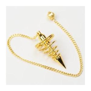 ステンレス製メタルペンジュラム（トルネード　ゴールド）　フーチ　振り子　リーディング　ペンデュラム