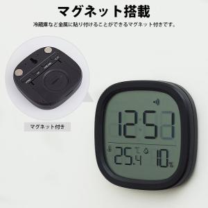 デジタル時計 温湿度計 小型 コンパクト スタ...の詳細画像4