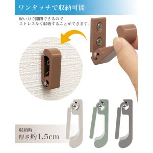 折り畳み ウォールフック 壁かけフック ネジ ...の詳細画像2