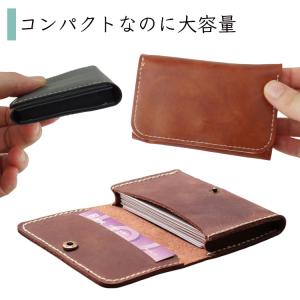 名刺入れ 大容量 サブポケット付き カードケー...の詳細画像2