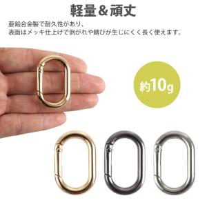 カラビナ 楕円型 楕円形 キーリング オーバル...の詳細画像3