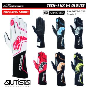 アルパインスターズ レーシンググローブ TECH-1 KX V4 FIA8877-2022公認 カート用 外縫い alpinestars 2024年モデル｜autista-s