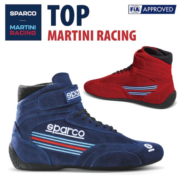 ドライビングシューズ Sparco MARTINI RACING レーシングシューズ TOP FIA...