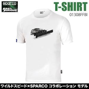 スパルコ × ワイルドスピード T-SHIRT 01308FFBI ホワイト Tシャツ 半袖｜autista-s